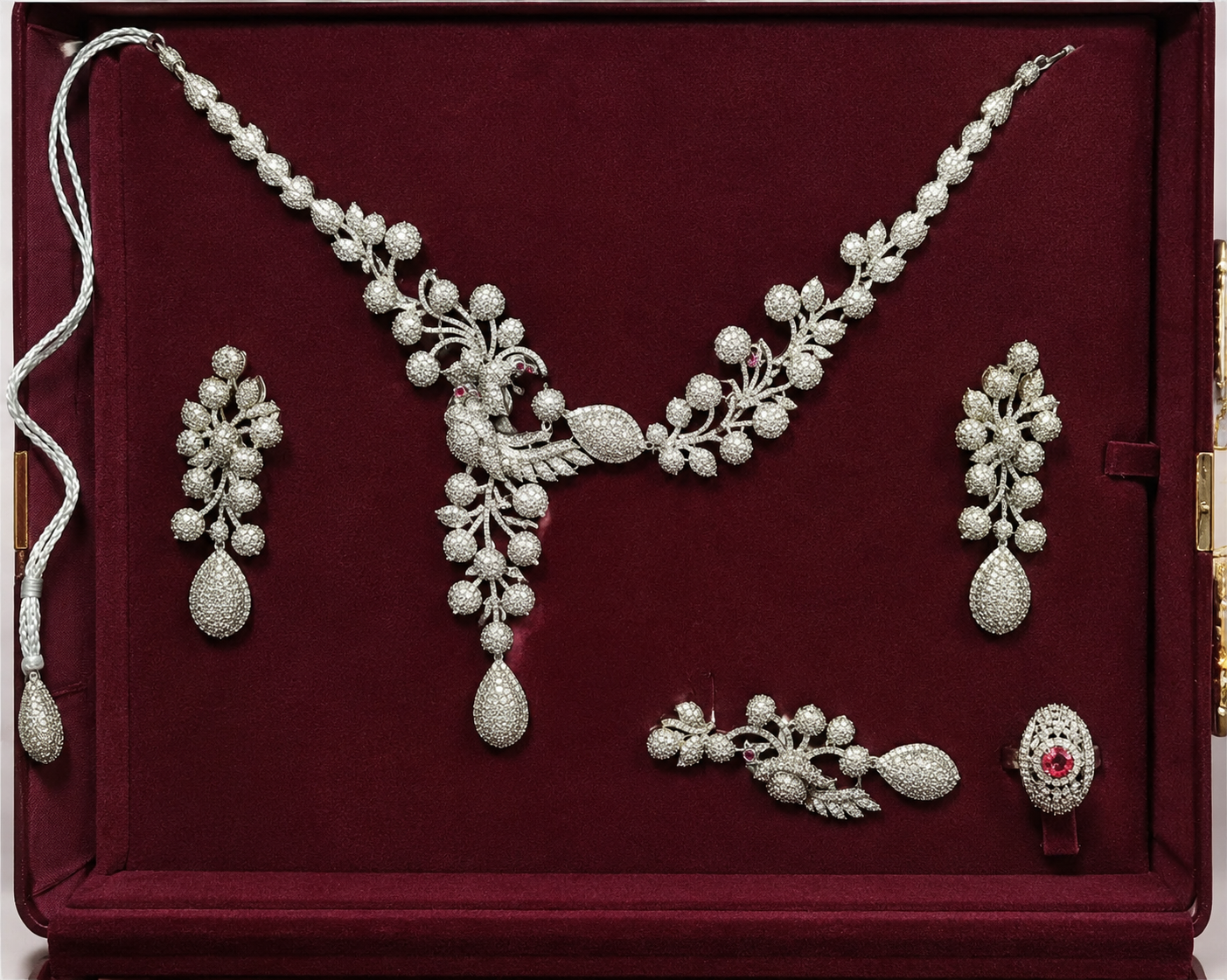 Luxury Peacock Bridal Jewelry Set