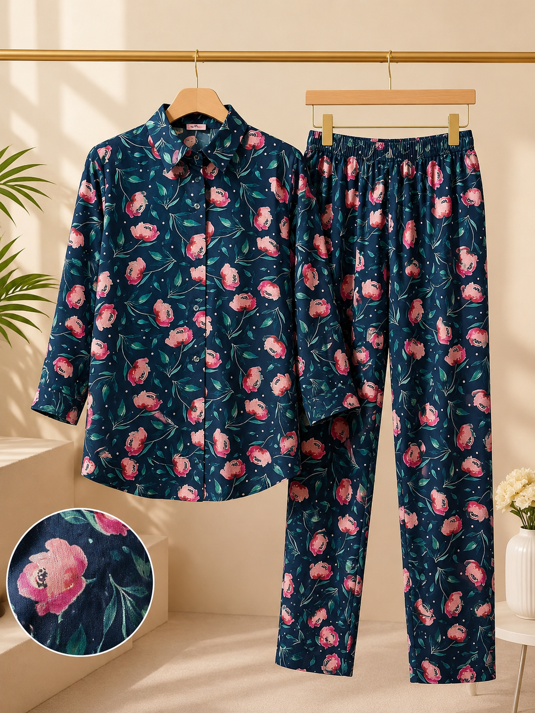 Elegant Rose Print Co-Ord Set