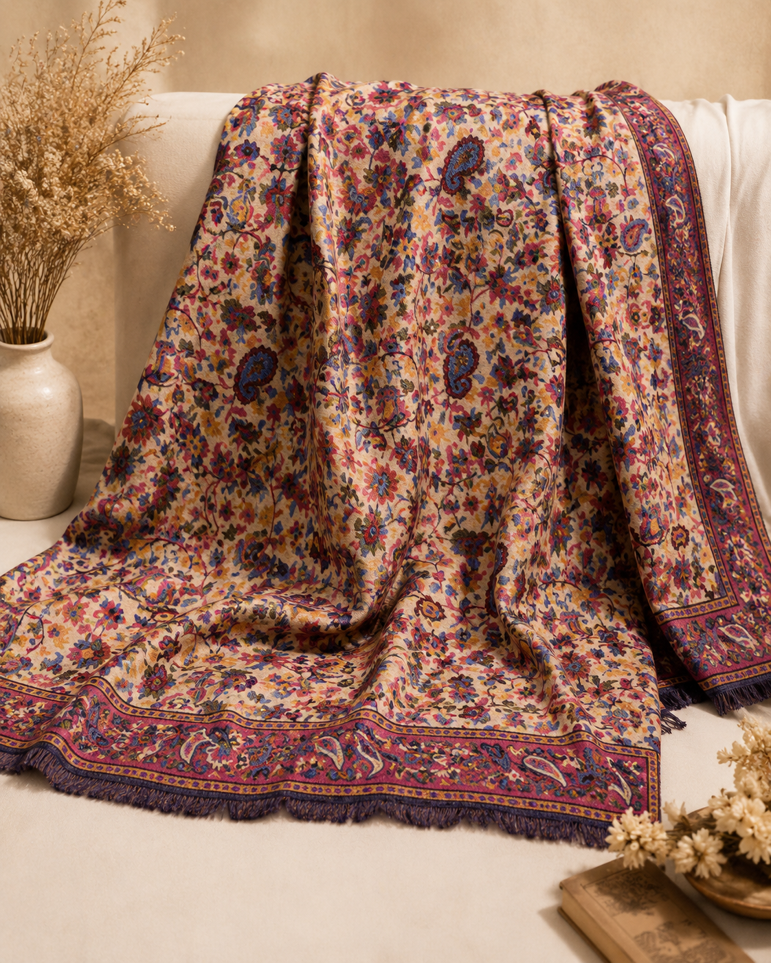 Premium Kashmiri Floral Shawl